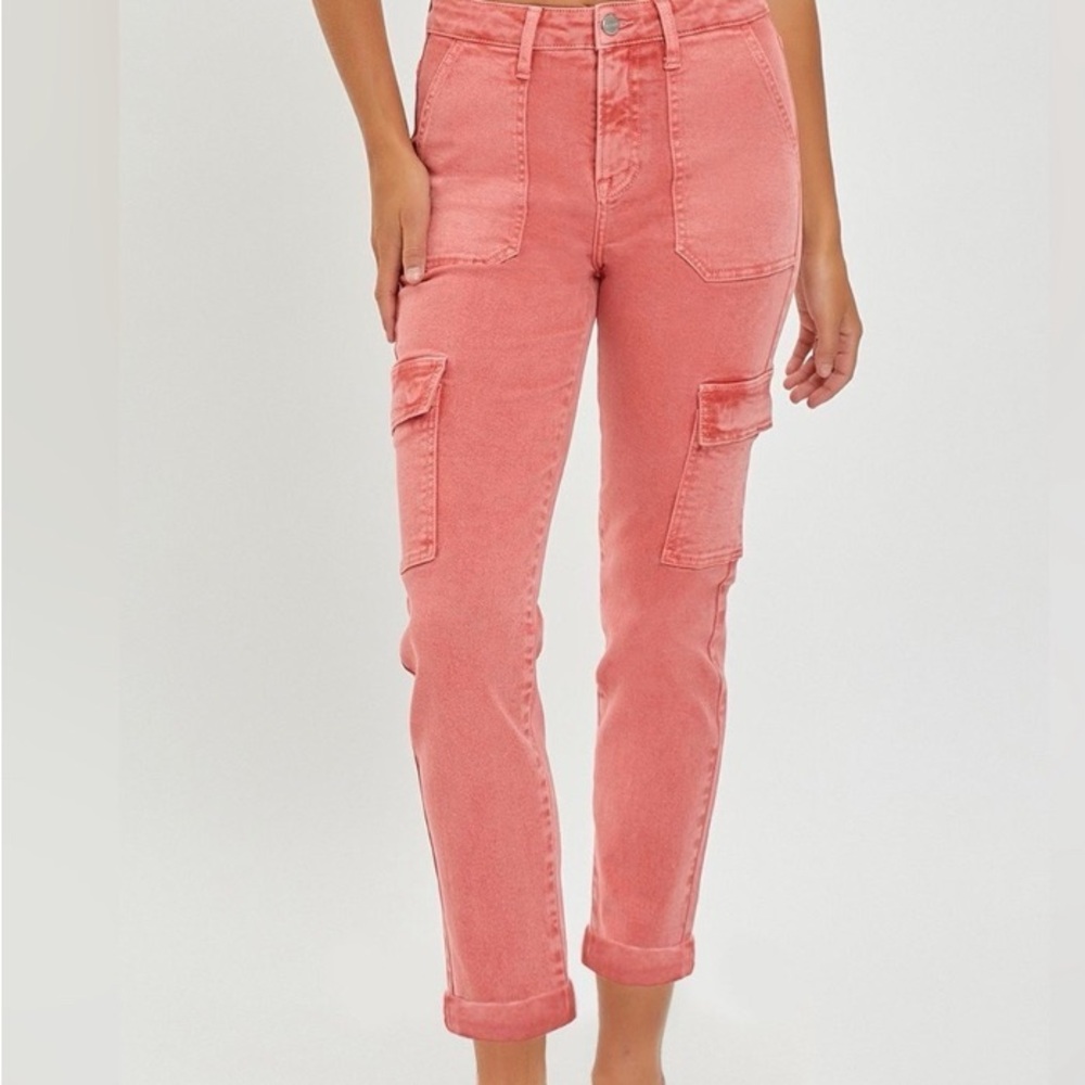 Women's Coral Cargo Cropped Jeans